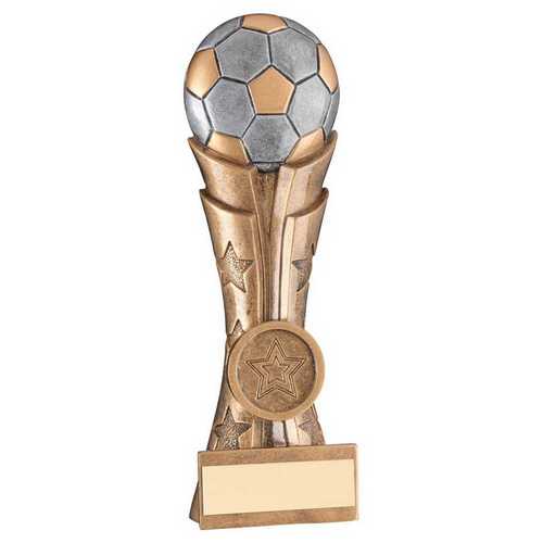 Brz|Pew|Gold Football On Fluted Flatback With Plate (1in Centre) - 5in