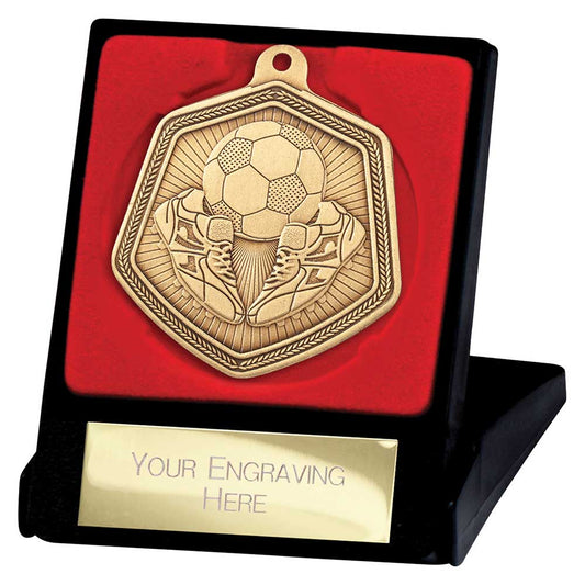 Falcon Football Medal & Box Gold