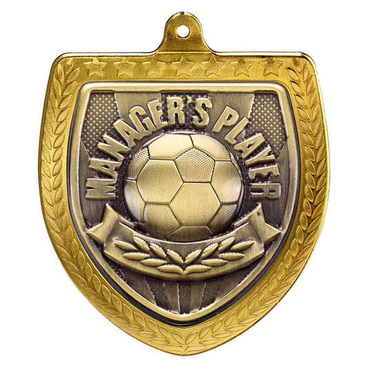 Cobra Football Managers Player Shield Medal Gold