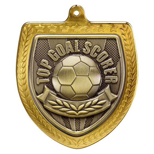 Cobra Football Top Goal Scorer Shield Medal Gold