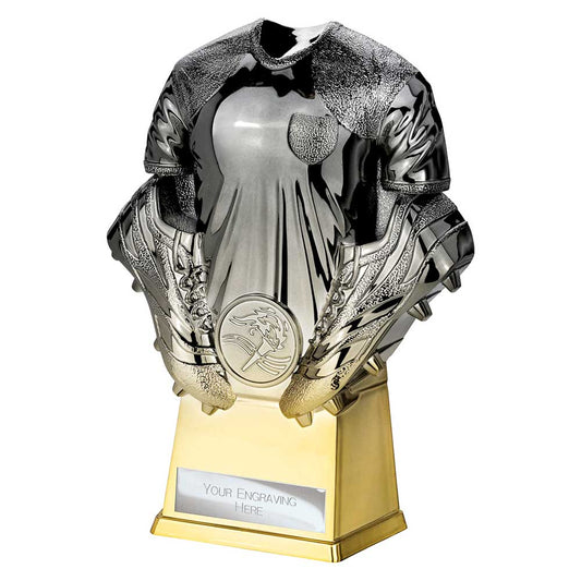 Invincible Football Heavyweight Shirt Gunmetal to Gold