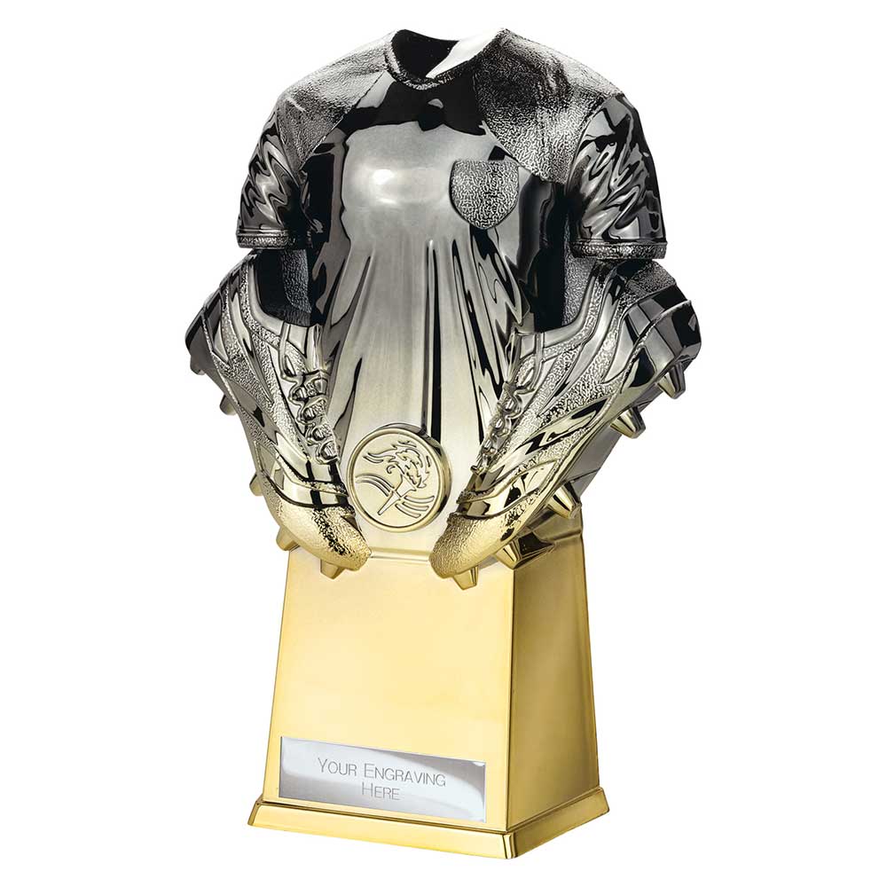 Invincible Football Heavyweight Shirt Gunmetal to Gold