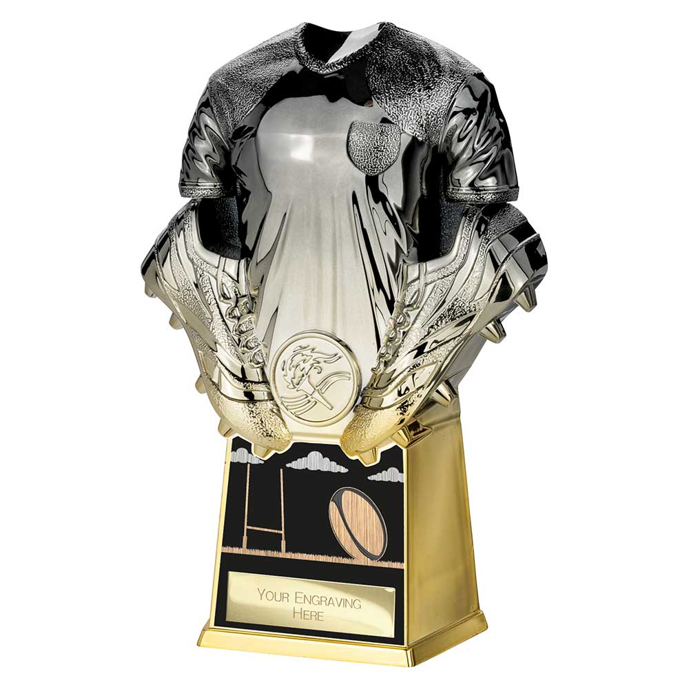 Invincible Rugby Shirt Heavyweight Award Gunmetal & Gold