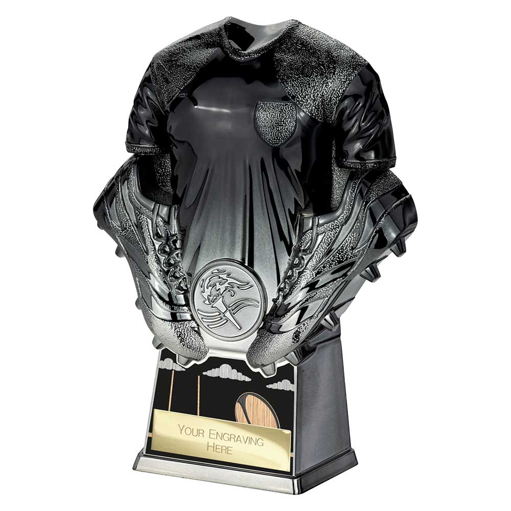 Invincible Rugby Shirt Heavyweight Award Black & Gunmetal