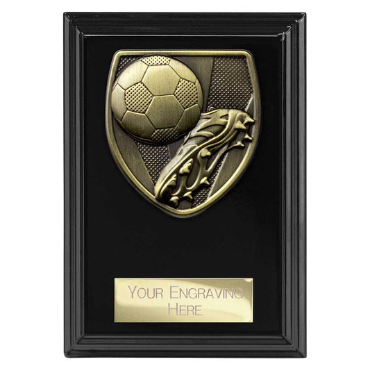 Cobra Plaque Football Boot & Ball Award Epic Black