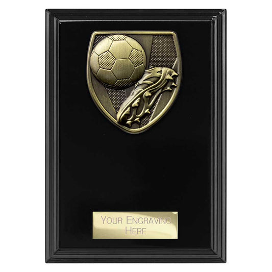 Cobra Plaque Football Boot & Ball Award Epic Black