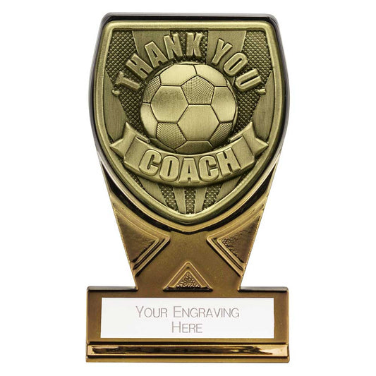 Fusion Cobra Thank you Coach Plaque Award Black & Gold