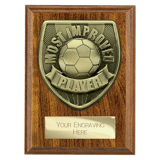 Cobra Plaque Most Improved Player Award Walnut