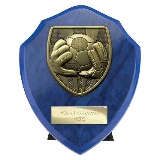 Cobra Shield Football Goal Keeper Award Azure Blue