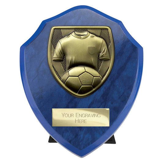 Cobra Shield Football Shirt & Ball Award Azure Blue
