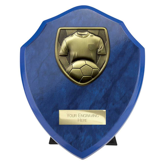 Cobra Shield Football Shirt & Ball Award Azure Blue