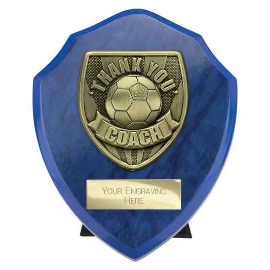 Cobra Shield Thank you Coach Award Azure Blue