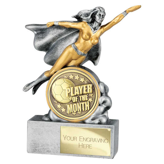 Hero Female Player of Month Award Antique Silver 140mm