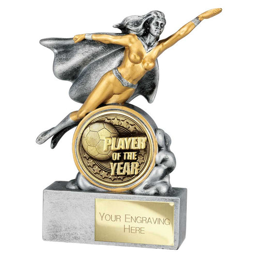 Hero Female Player of Year Award Antique Silver 140mm