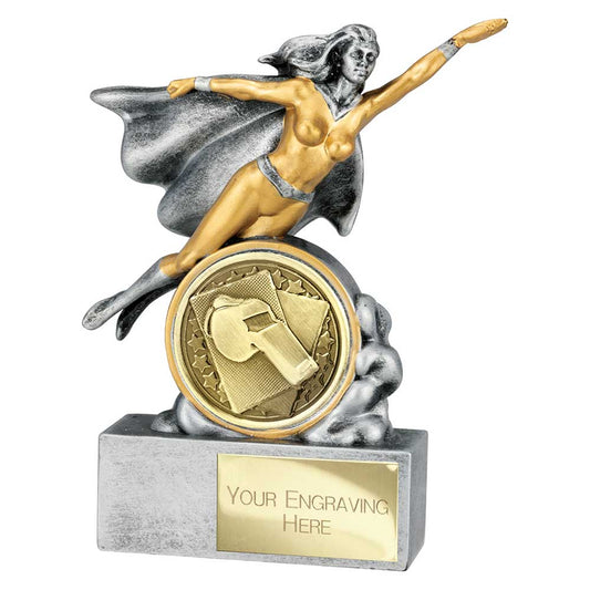 Hero Female Referee Award Antique Silver 140mm