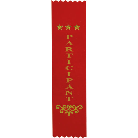 Recognition Participant Ribbon Red