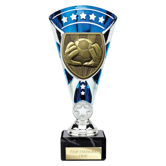 Cobra Star Cup Football Goal Keeper Silver & Blue