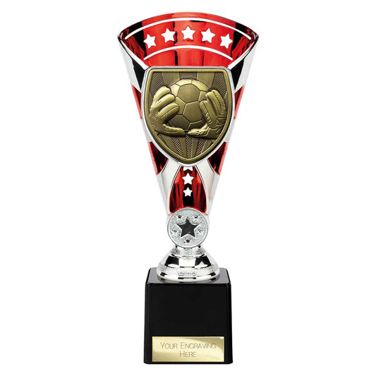 Cobra Star Cup Football Goal Keeper Silver & Red