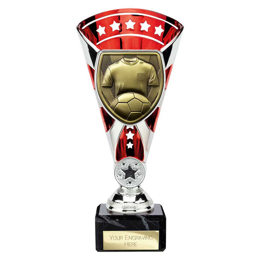 Cobra Star Cup Football Shirt & Ball Silver & Red