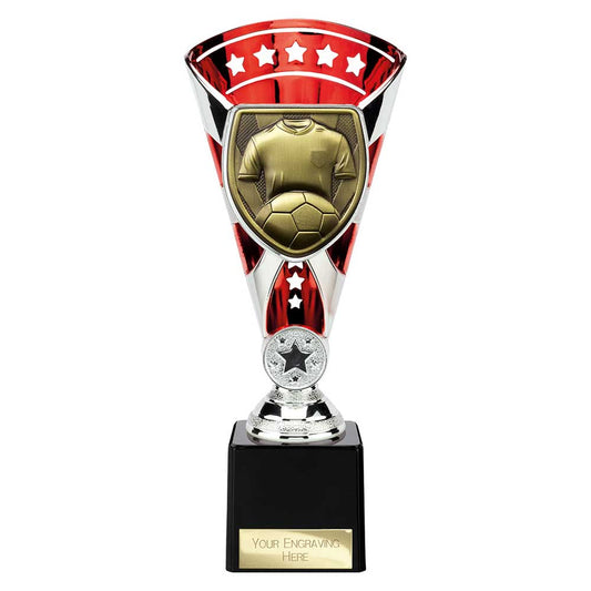 Cobra Star Cup Football Shirt & Ball Silver & Red