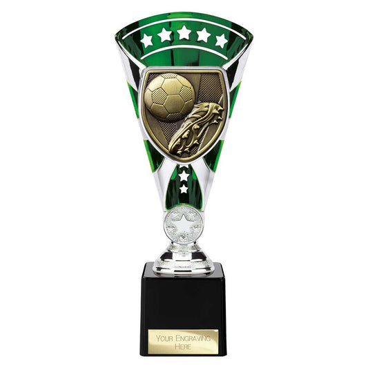 Cobra Star Cup Football Boot & Ball Silver & Green