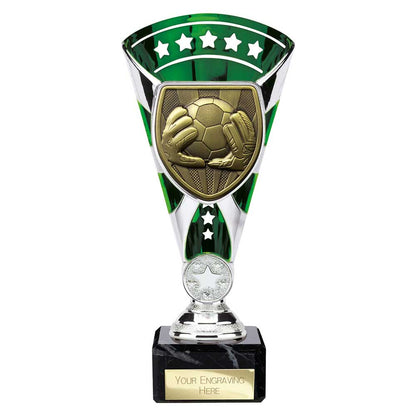 Cobra Star Cup Football Goal Keeper Silver & Green