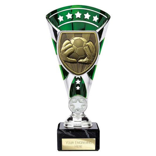 Cobra Star Cup Football Goal Keeper Silver & Green