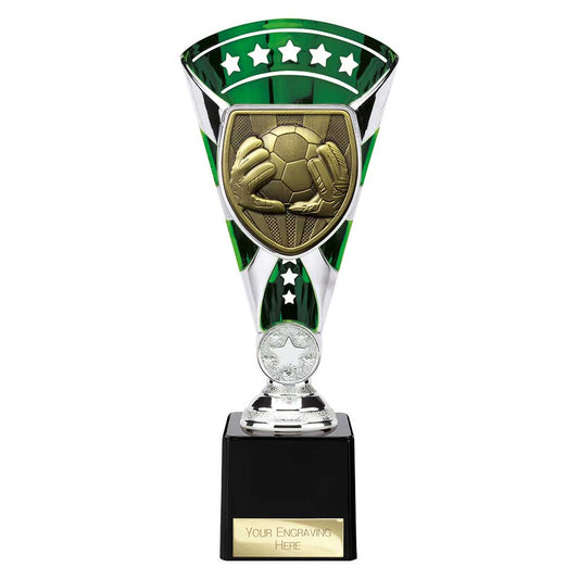 Cobra Star Cup Football Goal Keeper Silver & Green