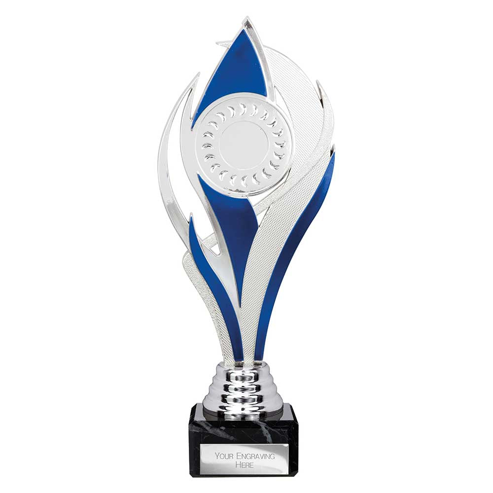 Volcano Trophy Silver & Blue