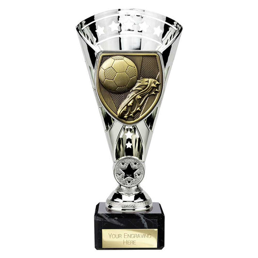 Cobra Star Cup Football Boot & Ball Silver