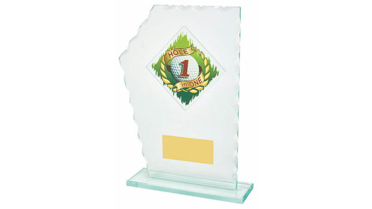 Jade Glass Hole in One Award - 22cm