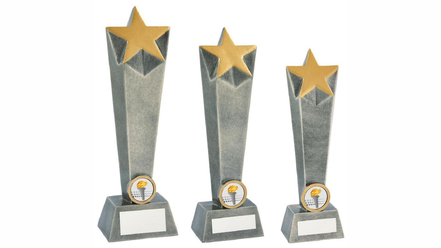 Antique Silver Resin Star Column