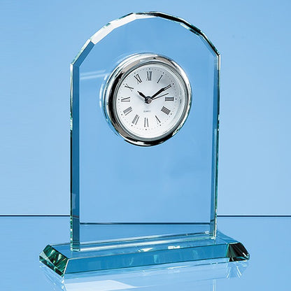 Jade Glass Arch Clock