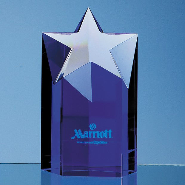 Sapphire Blue Optic Star Column Award