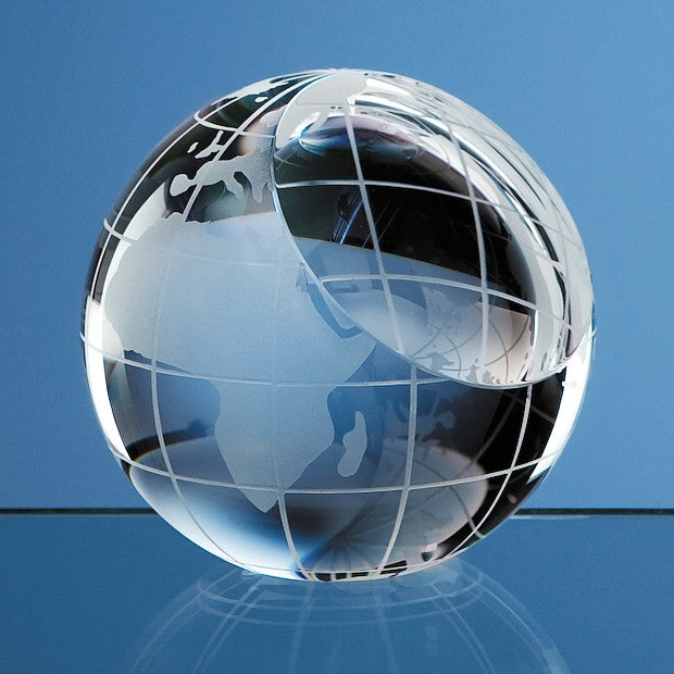 Optical Crystal Globe Paperweight