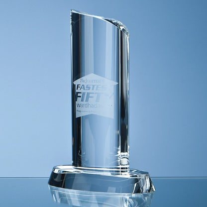 Optical Crystal Oval Column Award