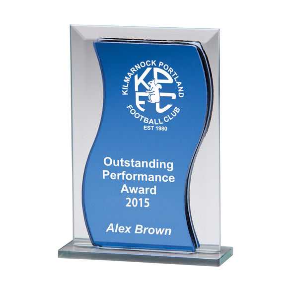 Azzuri Wave Mirror Glass Award