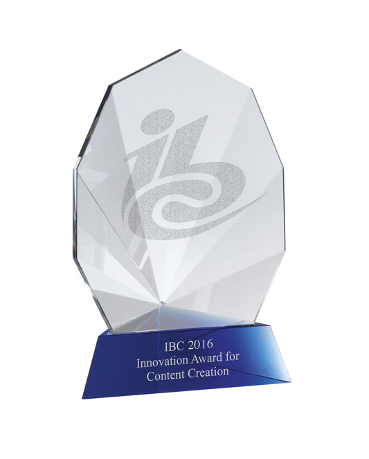 LG Swatkins Blue & Clear Crystal Award - 2 Sizes