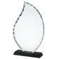 Clear & Black Crystal Teardrop Award with Patterened Edge