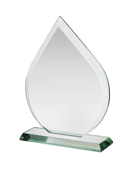 Petal Shaped Striking Jade Glass Award