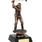 Bronze Plated Golf Figure Figure