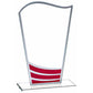 Clear Red Wave Glass Award - 3 Sizes