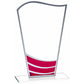 Clear Red Wave Glass Award - 3 Sizes