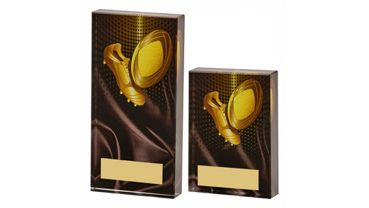Golden Rugby Boot & Ball Glass