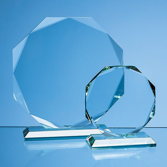 Jade Glass Facetted Octagon Award