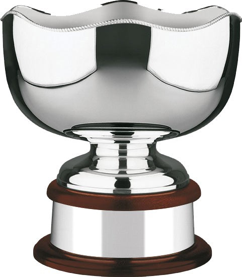 Silver Plated World Cup Bowl with Scalloped Wavey Edge - 2 Sizes