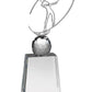 Crystal-Metal Golf Swing Award