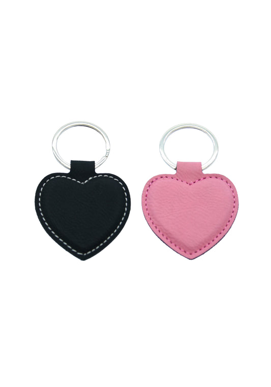 LZS Pink with Black Heart Keyring